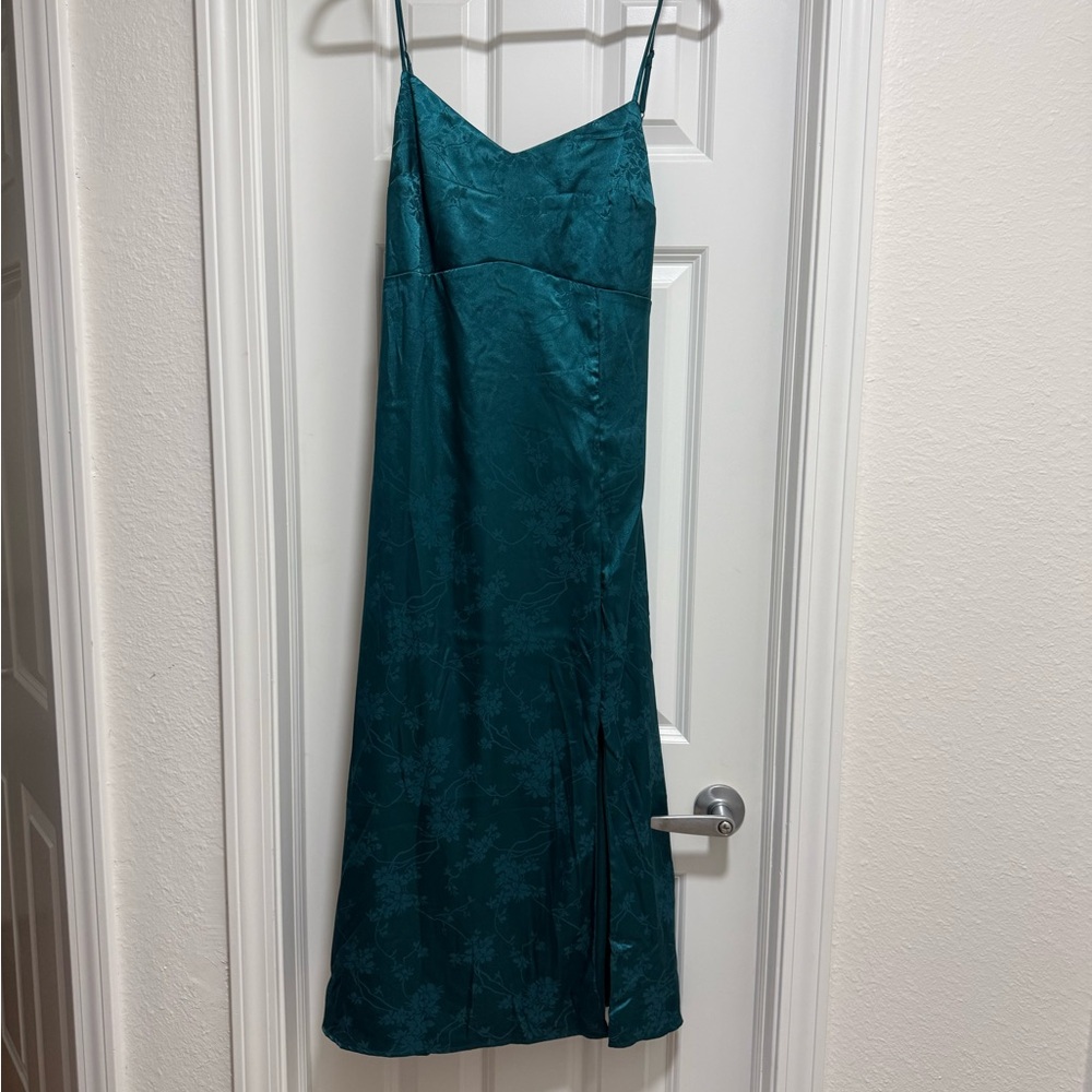 Altar'd State Cleo Satin Jacquard Dress